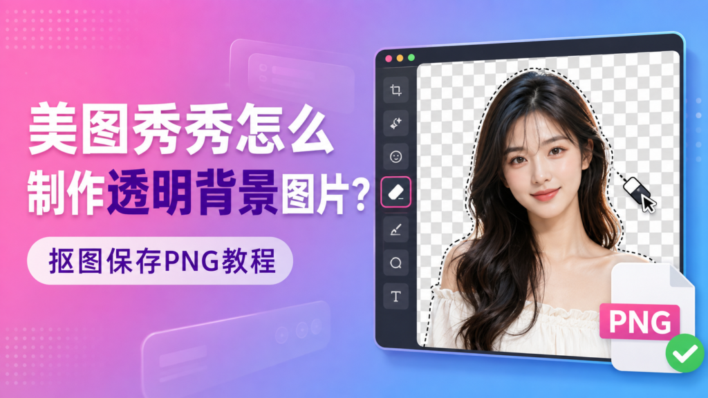 美图秀秀抠图制作透明背景PNG图片教程